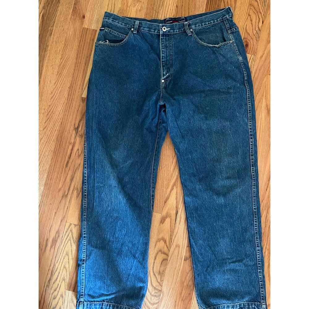 PHAT‎ FARM MEN'S SIZE 40 X 33 DISTRESSED Urban BLUE JEANS Y2k Skater